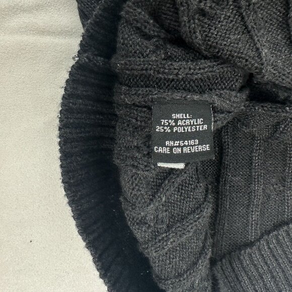 Ellen Tracy Gray Cable Knit Sweater Dress With Buckle Detail Size Medium - Picture 3 of 9